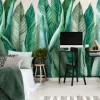 Hidden Palms Motif Wallpaper in Greenery