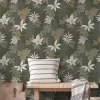 Lasting Leaf Wallpaper in Dusty Olive