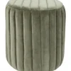Velvet Stool in Ivy